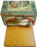 Cendrillon pull-up diorama by A. Capendu circa 1880s with fold-down roof and original blue tabs intact. Rare 4-layer pop-up in very good condition.