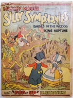Mickey Mouse Silly Symphonies pop-up book 1933 Blue Ribbon with dust jacket and 4 color pop-ups