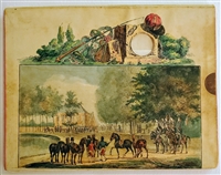 Antique Peepshow tunnel book - Netherlands - Maliebaan in Utrecht â€“ 1842