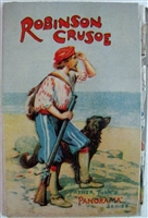 Antique panorama punch out book Robinson Crusoe by Raphael Tuck movable book with die cut figures and stands printed in Bavaria circa 1931