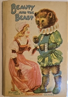 Antique panorama punch out book Beauty And The Beastby Raphael Tuck movable book with die cut figures and stands printed in Bavaria circa 1931