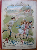 Antique Movable Book Raphael Tuck - Merry Times