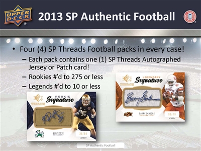 PICK A PACK 2013 SP Authentic Football