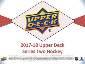 PICK A PACK 2017-18 Upper Deck Hockey Series 2