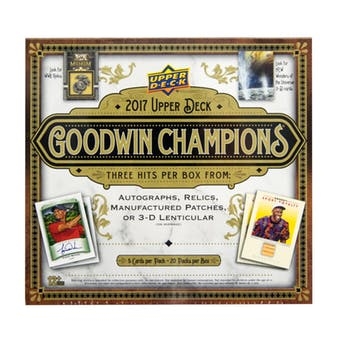 Pick a Pack 2017 Upper Deck Goodwin Champions