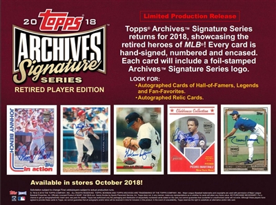 PICK A PACK 2018 Topps Archives Sig Series Retired