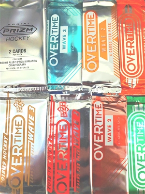 PAP 2019 Prizm Hockey Overtime Promo Pack Mix  #3 (10 Prizm Packs Mixed in!)