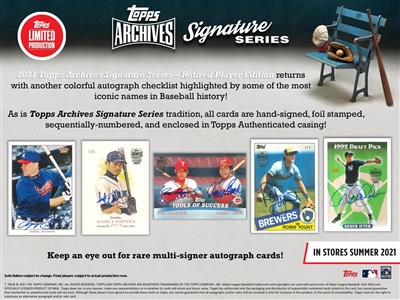 PAP 2021 Archives Signature Series Retired Baseball #3