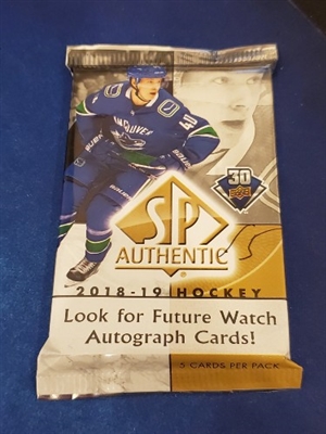 Dead Pack 2018-19 SP Authentic Hockey