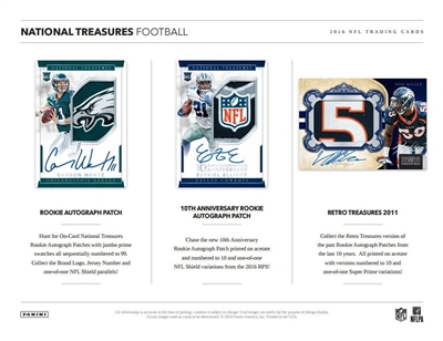 2016 National Treasures Case Break #1 (1 team) BLACK FRIDAY SPECIAL