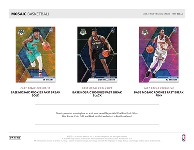 2019-20 MOSAIC FAST BREAK #2 FILLER #3 (1 spot)