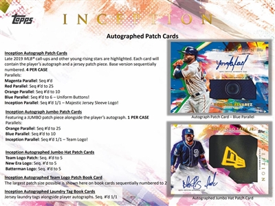 2020 Inception Baseball Case Break #5 (1 team) Last 4 DPP