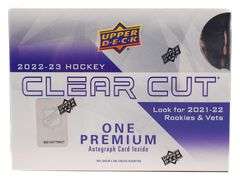 PYT NO RESERVE 2022-23 UPPER DECK CLEAR CUT BOX BREAK #2 1 SPOT