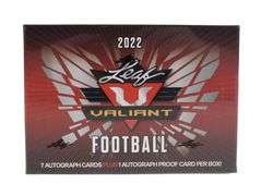 PYT NO RESERVE 2022 Leaf Valiant Football Box Break #4 5 spot