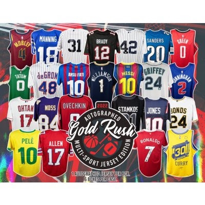 2022 Gold Rush Autographed Multi Sport Jersey Case Break #2 (3 Players) No Draft SUPER SALE