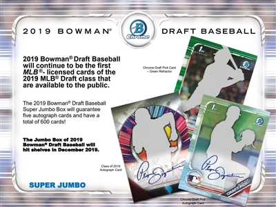 Pick a Team 2019 Bowman Draft Super Jumbo Box #6