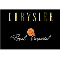 9" x 6" 16-page fold-out sales catalog for 1938 Chrysler C-18 Royal, C-19 Imperial and C-20 Imperial Custom