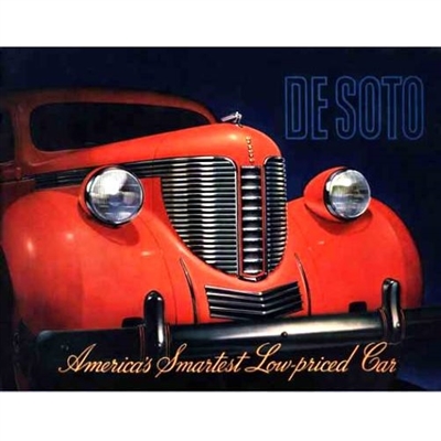 DeLuxe 11.5" x 8" 20-page original showroom sales catalog for all 1938 DeSoto S-5