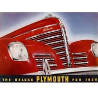 Deluxe 10" x 7" 20-page color showroom sales catalog for 1939 Plymouth P-8 DeLuxe