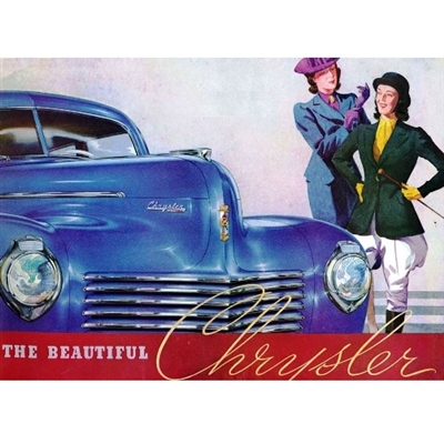 Large 40-page deluxe showroom sales catalog for all 1940 Chrysler Crown Imperial - New Yorker - Saratoga - Traveler - Windsor