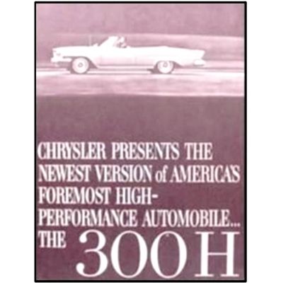 6-panel fold-out sales catalog for 1962 Chrysler 300H