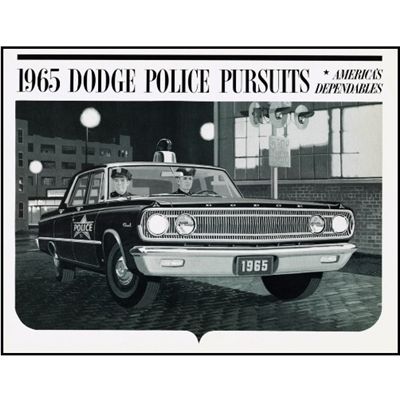 16-page sales catalog for 1965 Dodge Coronet and Polara Police Pursuit vehicles