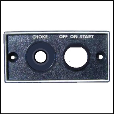 Ignition/starter and choke switch plate for vintage electric start outboards with electric choke