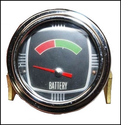 Mercury Quicksilver battery condition gauge with classic art deco styling is perfect for vintage runabouts and cruiser