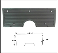 Molded plastic pad protects the inside of the boat's transom from the motor's thumb screw washers