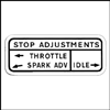 Throttle & Spark Advance Decal for 1958-1966 Mercury 4-cyl Outboards