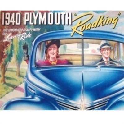 Deluxe 11" x 8" 16-page color showroom sales catalog for 1940 Plymouth P-9 Roadking