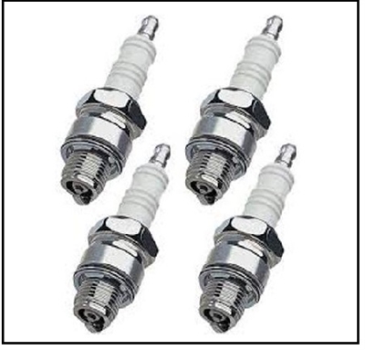(4) premium spark plugs for all 1949-63 Mercury 4-cylinder outboards