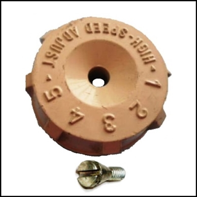 Carburetor high-speed mixture needle dial with screw for 1954-56 Evinrude - Gale - Johnson 25 - 30 HP outboards