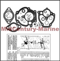 Carburetor overhaul kit with instructions for Chris Craft Model "A/B"' 4-cyl engines with Zenith 8963 - 122206  1-BBL carbs