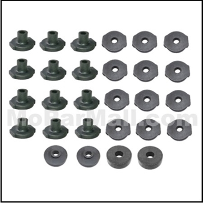 28-pc Molded Body Mount Set for 1937 Plymouth - Dodge - DeSoto - Chrysler