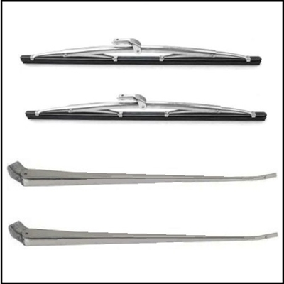 (2) USED wiper arms & (2) new 18" windshield wiper blades for 1965-68 Plymouth Fury - Sport Fury; 1965-68 Dodge Monaco - Polara - 880; 1965-68 Chrysler & 1969-68 Imperial
