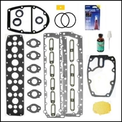 Contains every gasket and seal needed for a complete tear-down or overhaul of 1957-59 Mercury Mark 75A - 78 - 78A and 1960-62 Merc 600 - 700 outboard motors