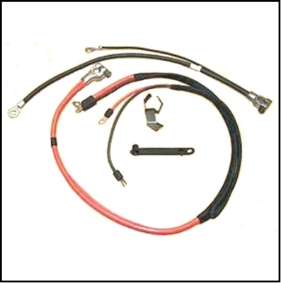Set of PN 3588772 - 2983778 positive and negative battery cables for all for all 1973-74 Plymouth RoadRunner - Satellite and Dodge Charger - Coronet