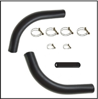 9-piece molded radiator/by-pass hose and OE-style clamp set for 1941-48 Chrysler Imperial - New Yorker - Saratoga - Town/Country