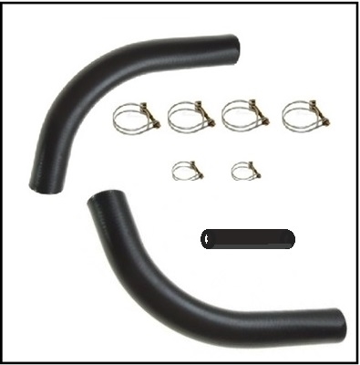 9-piece molded radiator/by-pass hose and OE-style clamp set for 1941-48 Chrysler Imperial - New Yorker - Saratoga - Town/Country