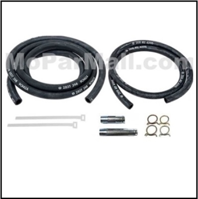 11-piece MoPar heater hose with Pentastar logo, nipples, factory-style hose clamps and OE-style aluminum straps