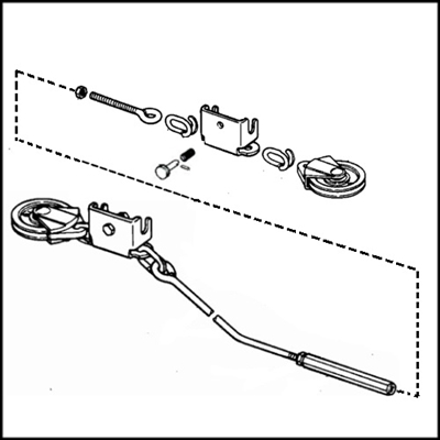 Steering linkage package for connecting dual 1954-70 Evinrude - Gale - Johnson 18 -  40 HP outboards