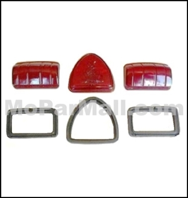 Tail & Stop Light Lens & Gasket Set for 1946-1949 Plymouth P15