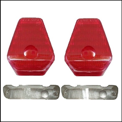 NOS tail and back-up lenses for 1964 Chrysler New Yorker - Newport - 300
