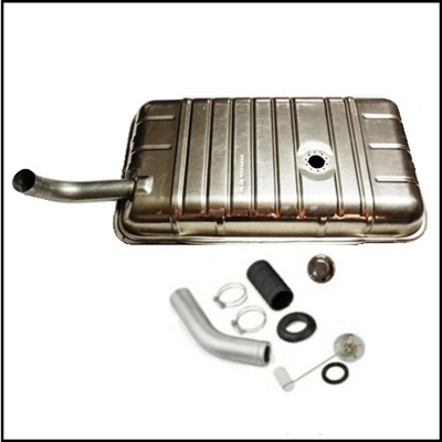 9-piece fuel tank, filler neck, fill cap and gauge sending unit package for 1940-48 Chrysler Imperial - New Yorker - Saratoga - Town/Country - Traveler