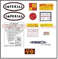 13-piece decal set for all 1959 Imperial