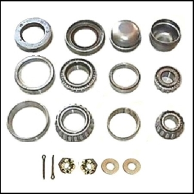 Front Wheel Bearing - Gease Seal - Dust Cap Set for 1953-1954 Plymouth - Dodge - DeSoto - Chrysler