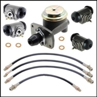 Master cylinder, wheel cylinder and flexible hydraulic hoses for all 1962-66 Dodge D100 trucks