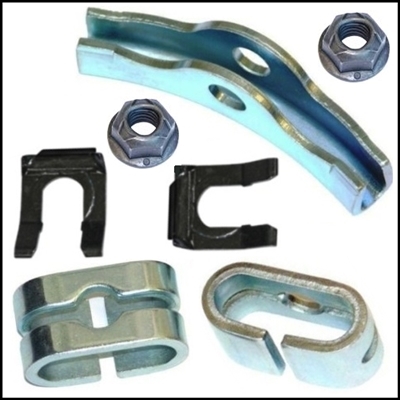 Parking brake cable equalizer; (2) rear cable connectors; (2) front cable locknuts and (2) rear cable clips for 1962-65 Plymouth Belvedere; 1962-64 Fury - Savoy - Sport Fury; 1962-64 Dodge Polara - 330 - 440 and 1965 Coronet Satellite