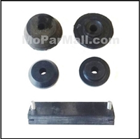 5-piece set consisting of (1) front engine mount; (2) bell housing upper mounts and (2) bell housing lower mounts